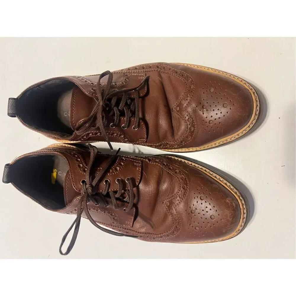 Cole Haan Men's Size 8 Davidson Wingtop Oxford Shoe Brown Tan Office Dressy